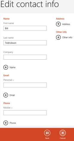 Windows 8 - Add New Contacts to the People App