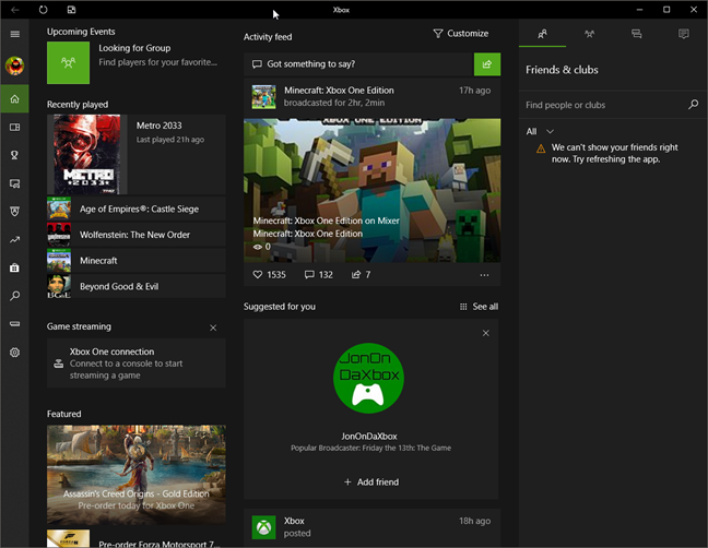 Diplomat indenlandske En del How to use Xbox Networking in Windows 10, to check your connection to Xbox  Live | Digital Citizen