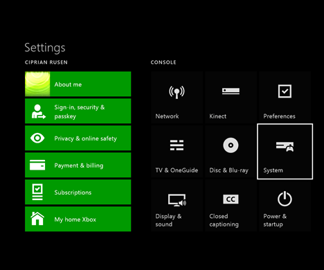 Xbox One, version, operating system, serial number, console ID, Xbox Live device ID