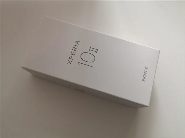 The box of the Sony Xperia 10 II