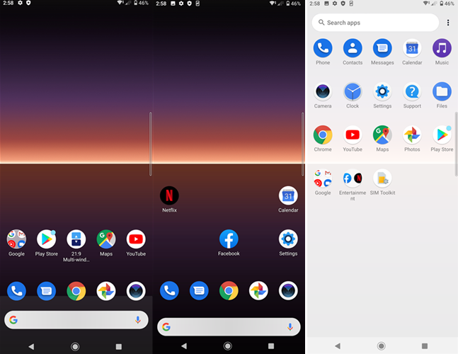 Default app preinstalled on the Sony Xperia 10 II