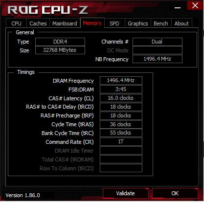 Details shown by CPU-Z about the memory modules