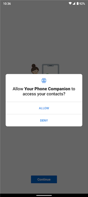 The app needs permissions to do the same tasks as your Android