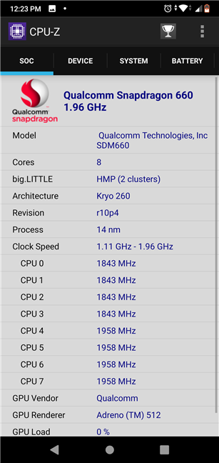 ASUS ZenFone Max Pro (M2) uses a Snapdragon 660 chipset