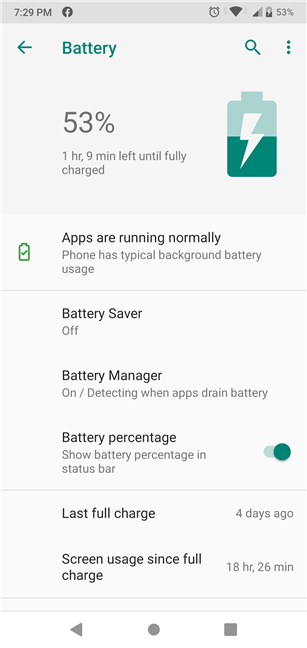 Charging the battery on the ASUS ZenFone Max Pro (M2) takes about 2 ½ hours