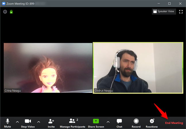 Ending a Zoom Meeting