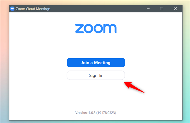 Sign into Zoom