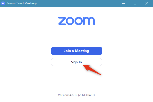 Sign into Zoom using the Zoom desktop app