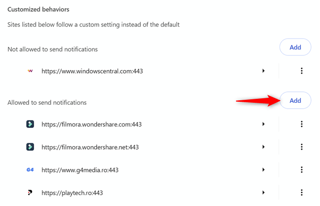 You can manually Add a site