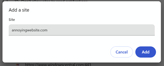 Type its URL and press Add