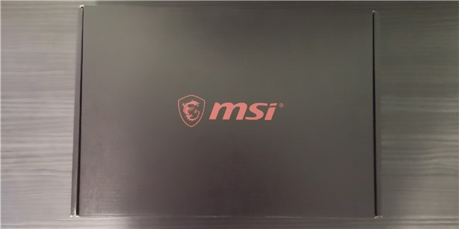 The box containing the MSI GE66 Raider 10SGS gaming laptop