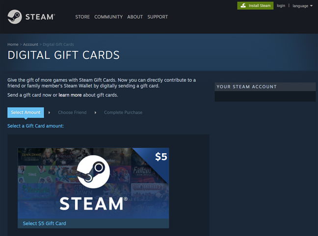 Steam Digital Gift Cards Explained