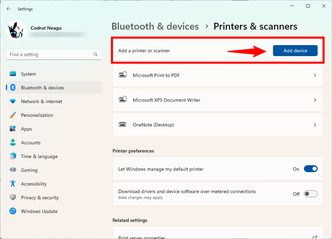 Add a printer or scanner on a Windows 11 computer