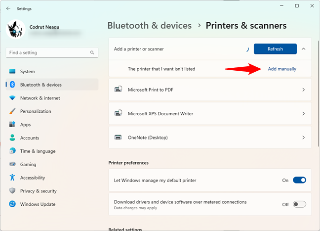 The printer that I want isn't listed in Windows 11