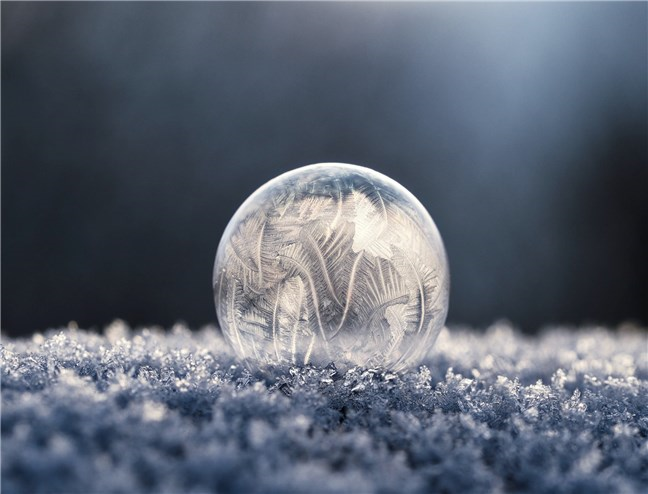 Frozen Glass Ball by Aaron Burden