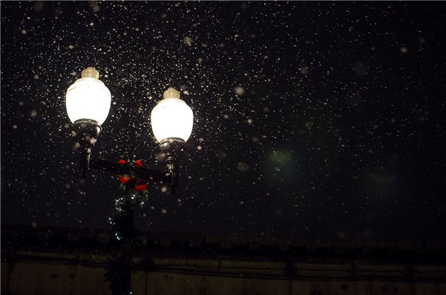 Lamppost In Night Sky by Hide Obara