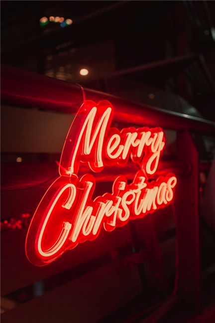 Merry Christmas neon sign by Lisanto