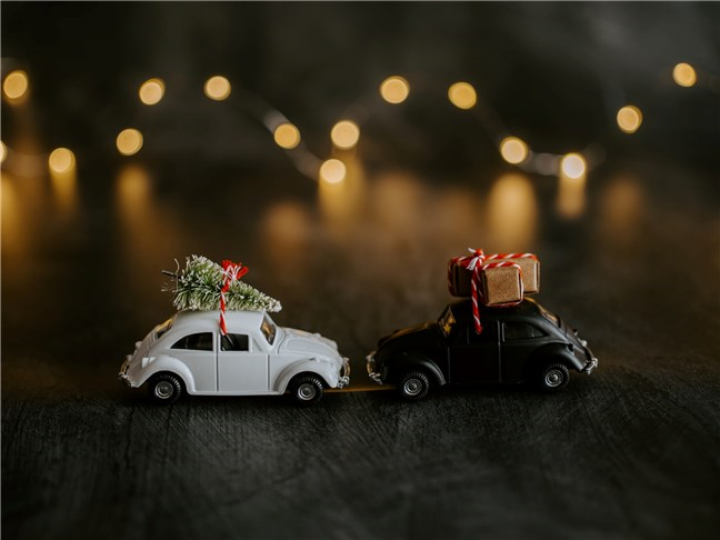 Christmas Festive VW Beetle Toys by Annie Spratt