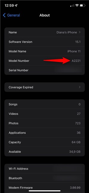 Find out your iPhone's Model Number 
