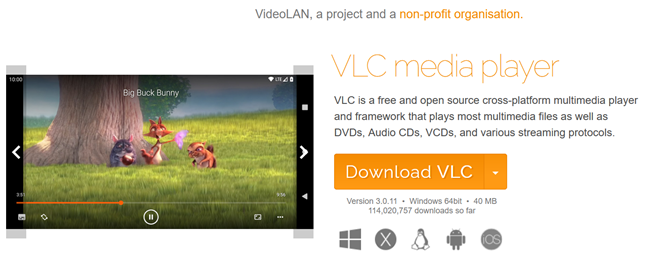 Download VLC from the official website to take movie screenshots