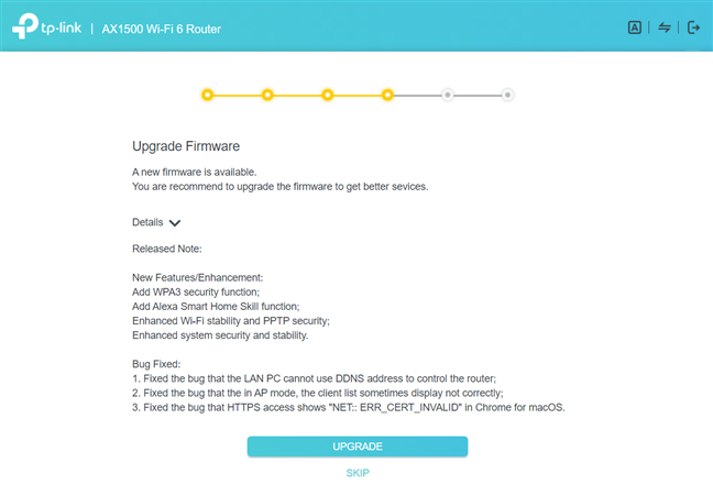 TP-Link Archer AX10 - upgrading the firmware