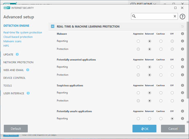 ESET Internet Security: Real-Time & Machine Learning Protection