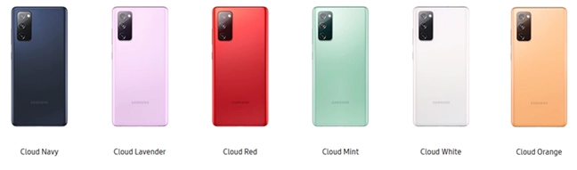 Color options for the Samsung Galaxy S20 FE 5G