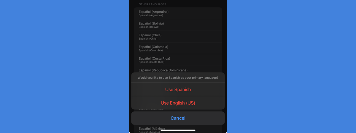 How to change the language on an iPhone