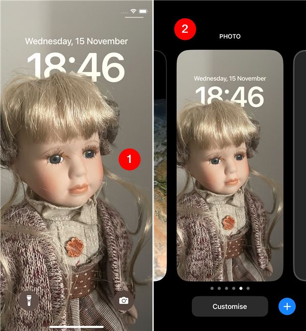 How to change an iPhone's wallpaper from the lock screen
