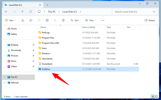 OneDrive's folder new location