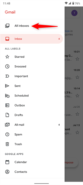 Select All inboxes and you no longer have to switch Google accounts on Gmail