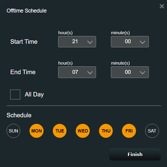 Customize the Offline Schedule