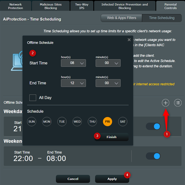 Adding a custom Offline Schedule