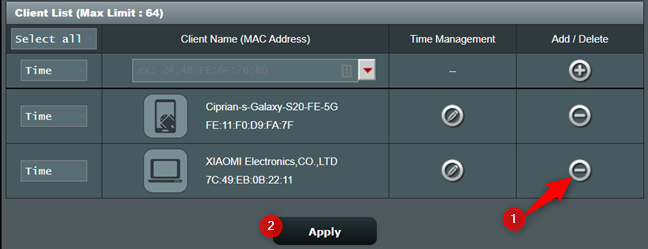 Removing a time scheduling restriction from your ASUS router