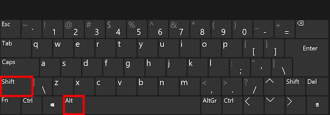 The change keyboard language shortcut in Windows 10