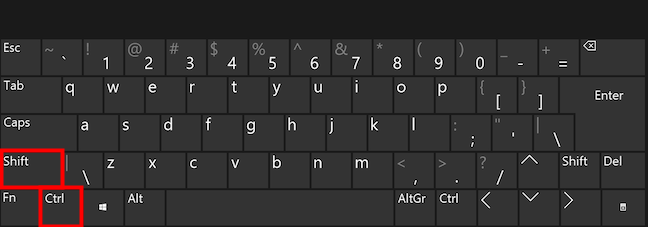 The keyboard shortcut to switch the layout