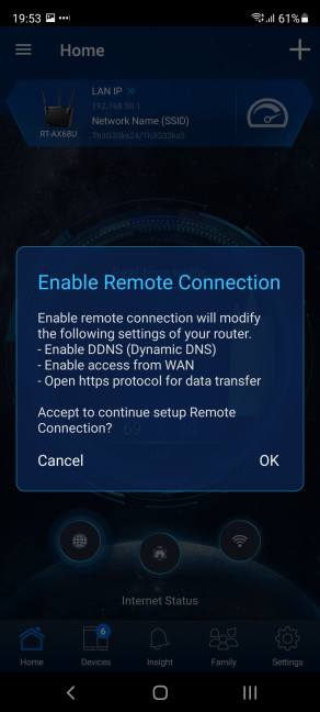 Do you want to Enable Remote Connection?