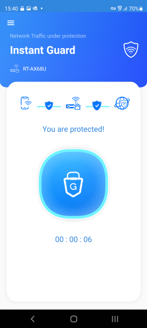 The Instant Guard app works with ASUS RT-AX68U