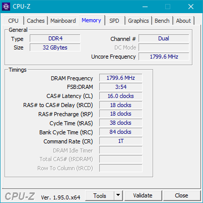 Details shown by CPU-Z