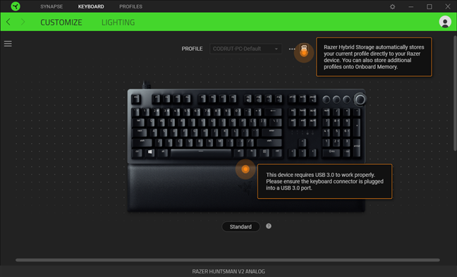 Razer Synapse software