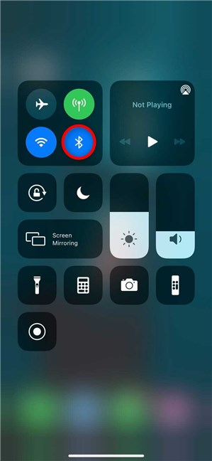 How to enable Bluetooth on iPhone from the Control Center