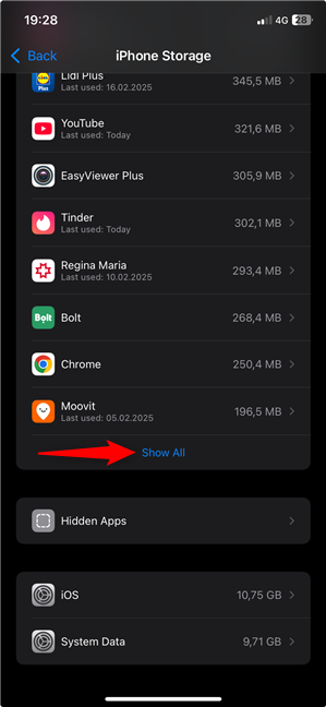 Enable the Offload Unused Apps option