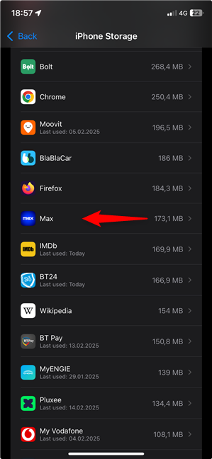 A check mark shows you enabled the Offload Unused Apps recommendation