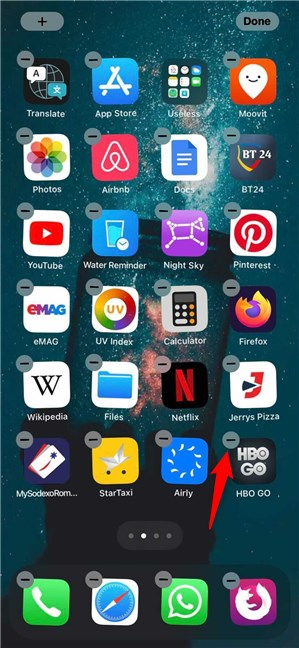 How to delete apps on iPhone using -