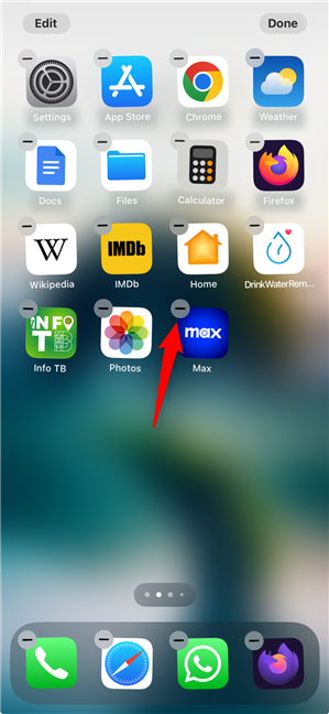 How to delete apps on iPhone using -