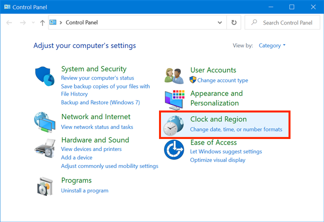 Access Clock and Region