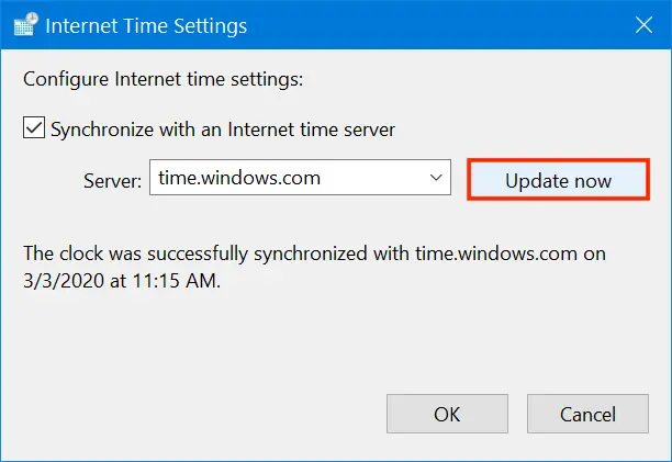 Sync your date and time