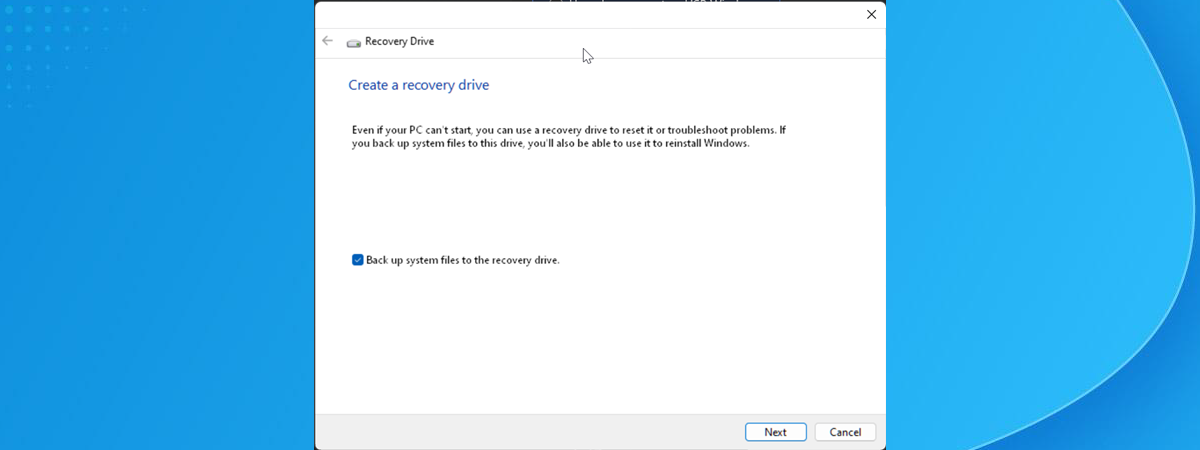 How to create a Windows recovery USB drive