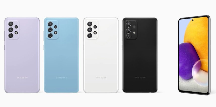 The colors available for Samsung Galaxy A72