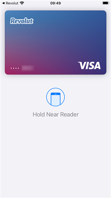 Initiating a payment on an iPhone with NFC 